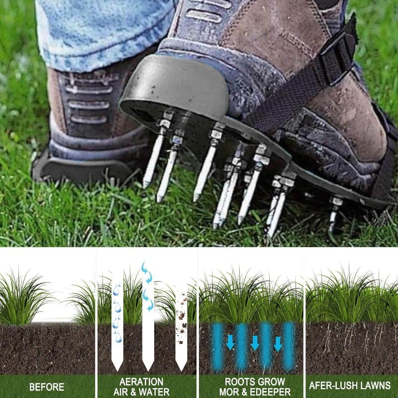 Gardening Tools For Women - Rumput kuku berkebun berjalan sepatu Aerator