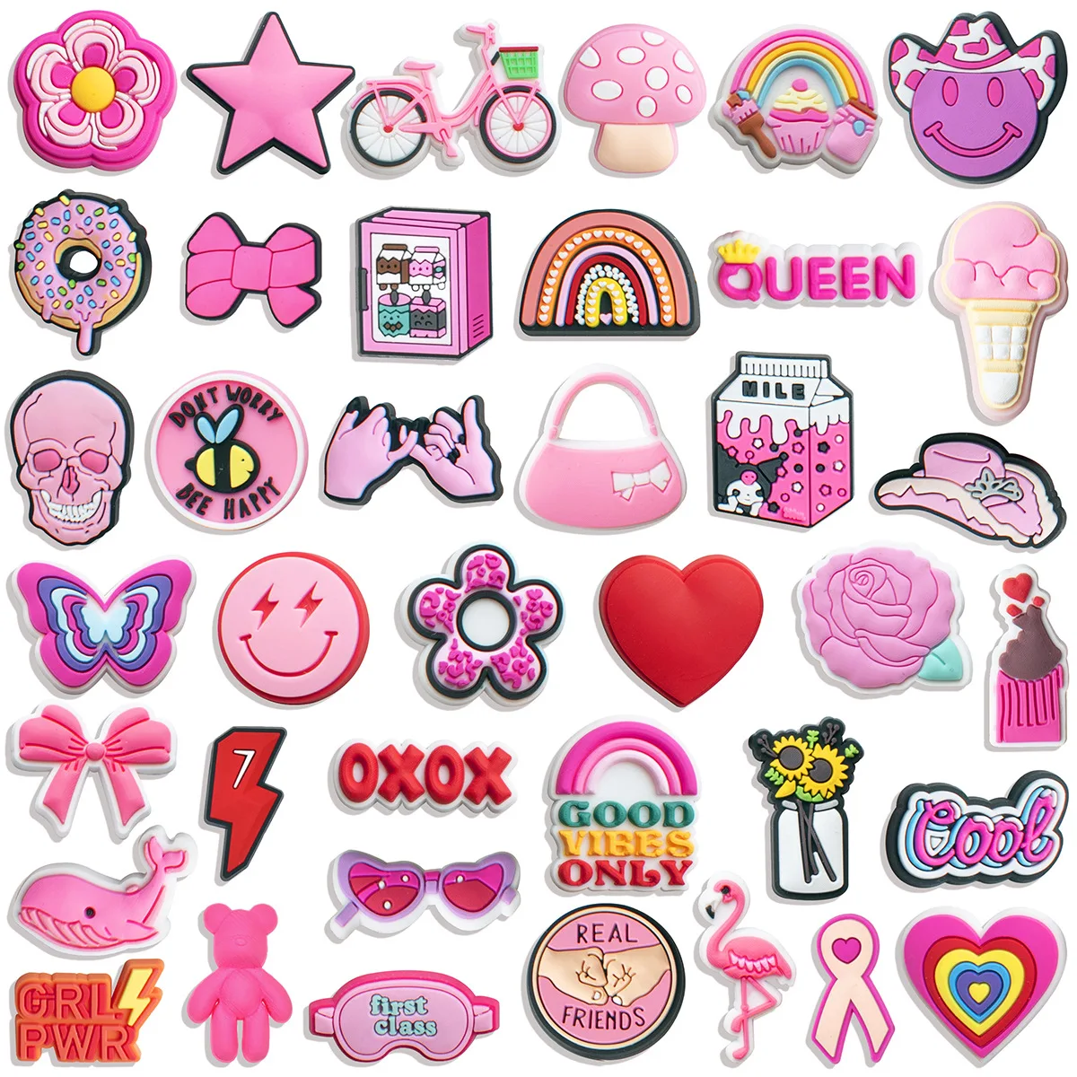 Gardening Tools Pink - 2 Buah Lot Dekorasi Penyumbat Jimat