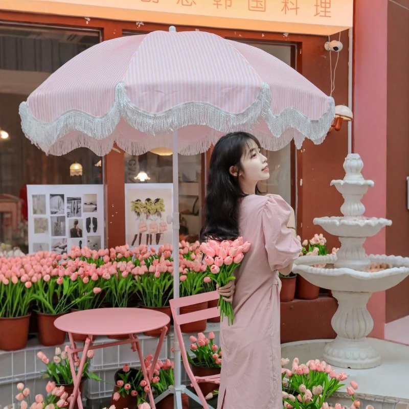 Payung Taman Bergaris Pink ZBN - Gardening Tools Pink ulasan dan harga