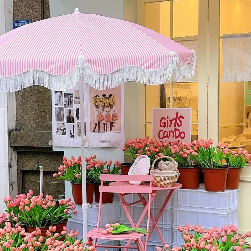 Payung Taman Bergaris Pink ZBN - Gardening Tools Pink ulasan dan harga