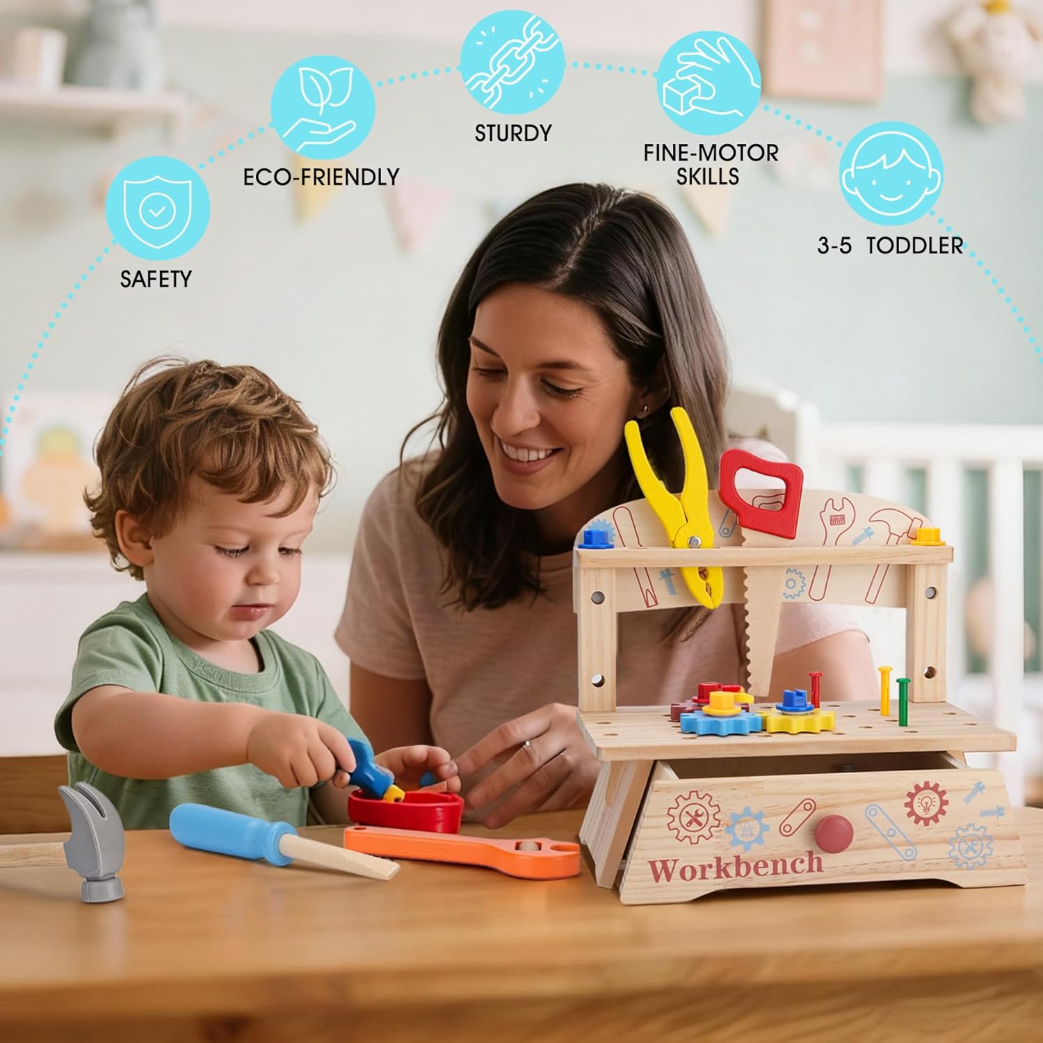 Bangku Perkakas Kayu untuk Ana - Gardening Tools Kids ulasan dan harga