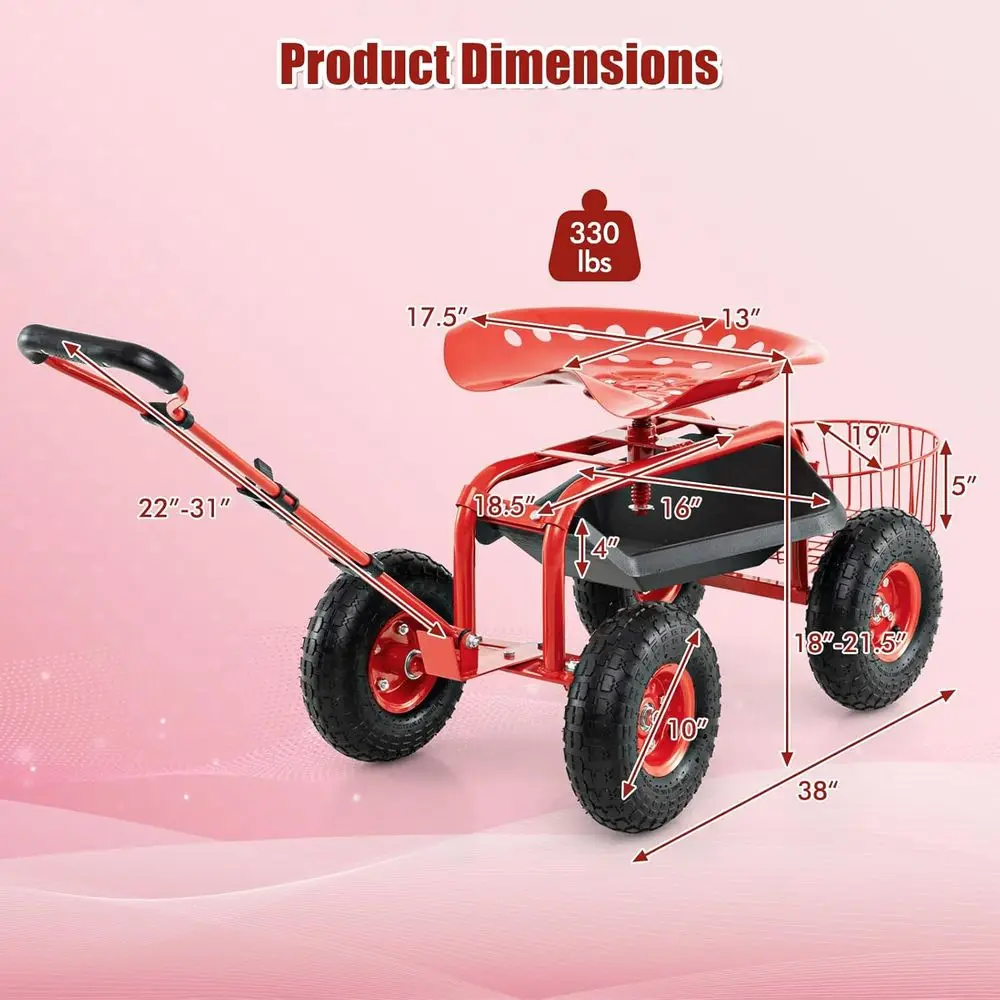 Gerobak Taman yang Dapat Dises - Gardening Tools Basket ulasan dan harga