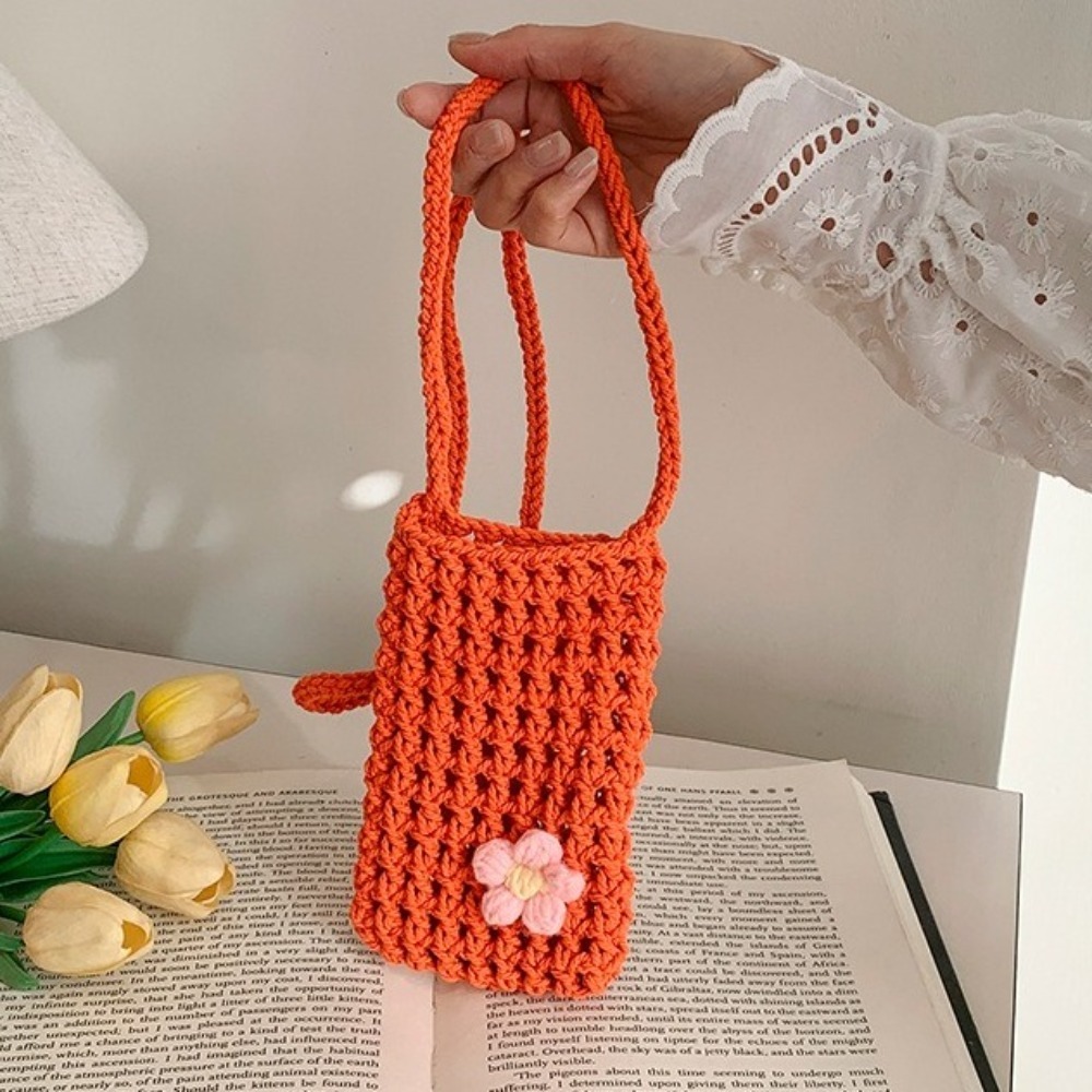 Tas Selempang Rajut Bunga Lucu - Outdoor Planting Bag ulasan dan harga