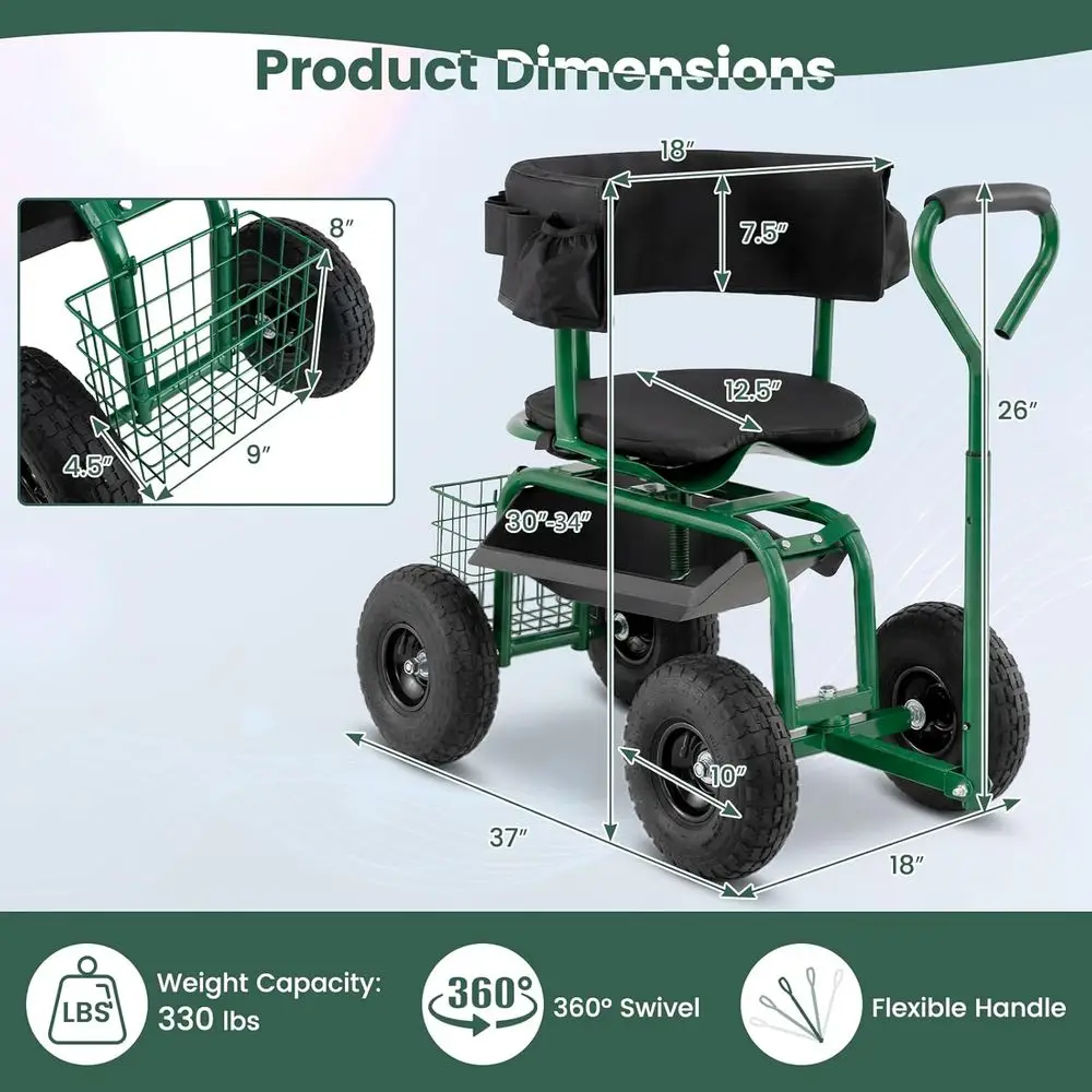 Dapat Disesuaikan 360 derajat  - Gardening Tools Basket ulasan dan harga